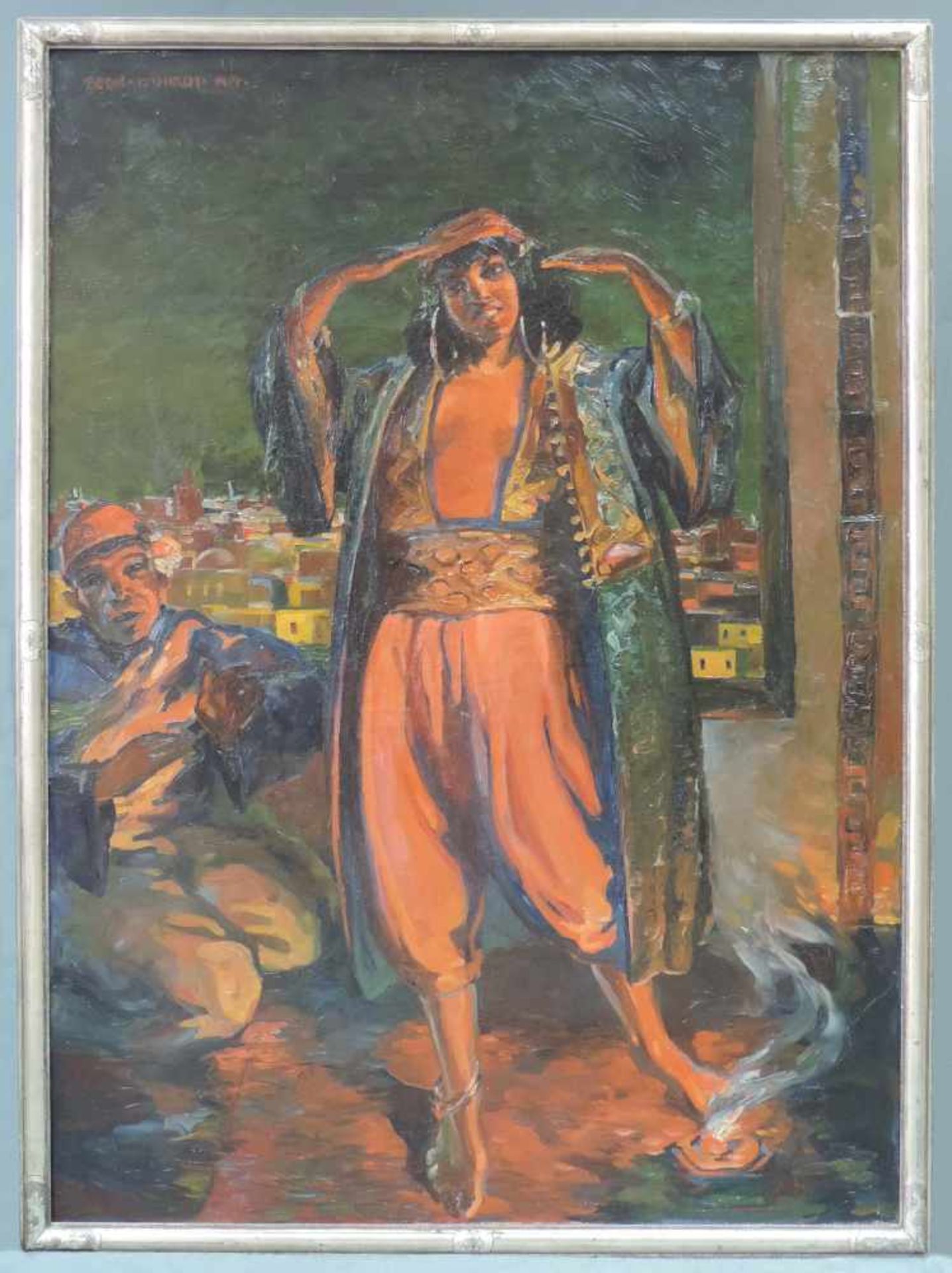 Egon TSCHIRCH (1889 - 1948). Berber Tänzerin in Tanger, Marokko. 1914. 150 cm x 110 cm. Gemälde. - Bild 2 aus 7