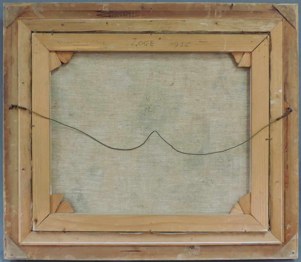 Wilhelm KUFITTICH (1895 -). "Loge", 1956. 60 cm x 50 cm. Gemälde. Öl auf Leinwand. Rechts unten - Image 6 of 7