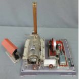 Modell Dampfmaschine. Wilesco. 34 cm x 28 cm. Steam engine. Wilesco. 34 cm x 28 cm.