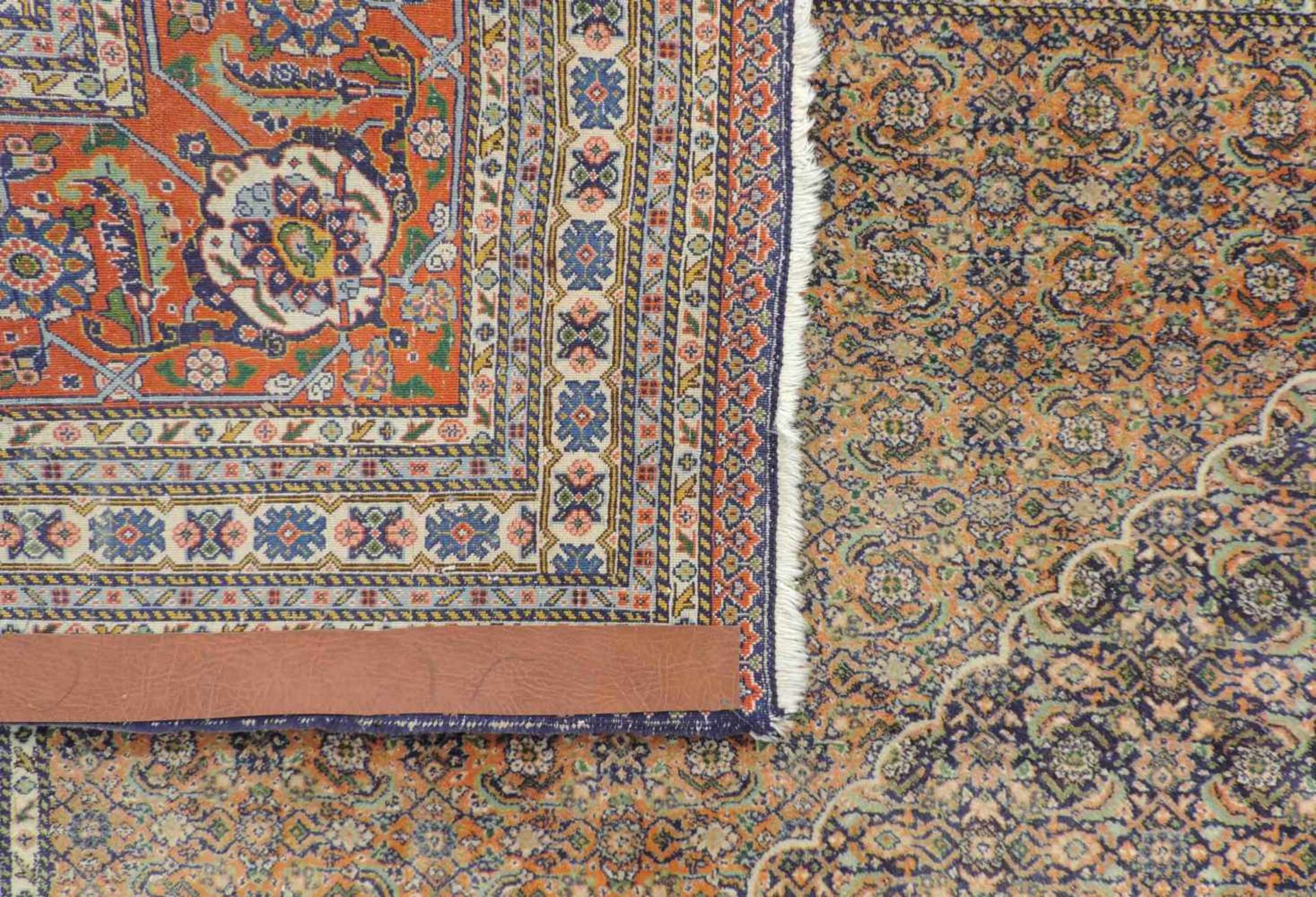 Täbriz Mahi Perserteppich. Iran. Sehr feine Knüpfung. 400 cm x 317 cm. Handgeknüpft. Korkwolle auf - Bild 8 aus 9
