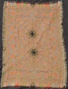 Kaschmir Schal. Frankreich, um 1855. 207 cm x 140 cm. Gewebt. Wolle auf Wolle. Cashmere scarf.