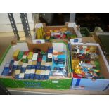 An assortment of die cast model cars including a number of Kellogg's vehicles by Matchbox,