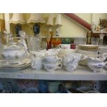 A 19th Century tea service decorated with sepia roses including teapot and sandwich plates [s13]