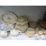 A Royal Doulton Leighton pattern part dinner service including serving plate, dinner plates and