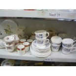 Three part tea services including Royal Albert 'Lavender Rose', New Chelsea and Royal Kent, six