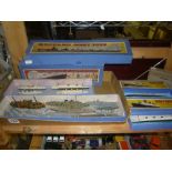 Meccano Dinky Toys model ships, all in original boxes, including Ships of the British Navy No. 50,