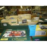 A collection of Corgi model cars and buses, mostly Corgi Classics, all boxed (upstairs book