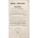 ANCIENT GUIDES Methodic guide in Rome. A volume with folded up papers. And. Rome 1834. GUIDE ANTICHE