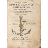 EDITIONS CINQUECENTINE D. Hieronymi, Epistolarum. A volume. And. Paul Manuzio, Rome 1566.