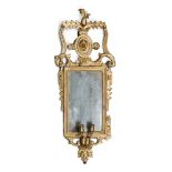 GILT WOOD WALL MIRROR, NORTH ITALY 18TH CENTURY Measures cm. 100 x 40 x 15. SPECCHIERA IN LEGNO