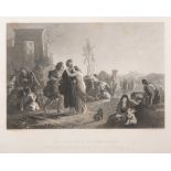 ENGLISH ENGRAVER, 20TH CENTURY The liberation of the bondservants Christ bearing his cross A pair of