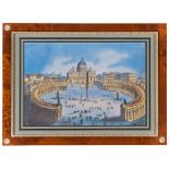 ROMAN PAINTER, EARLY 20TH CENTURY ST. PIETRO SQUARE Water-color on paper, cm. 31 x 44 Framed PITTORE