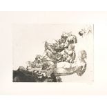 JEAN PIERRE VELLY (1943 - 1990) Maternite en chat Etching, ex. 50/55 Measures of the sheet, cm. 42