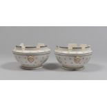 FRAGMENTS OF EARTHENWARE ICECREAM-MAKERS, REAL MANUFACTURE FERDINANDEA 1792/1805 white enamel and