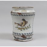 MAIOLICA PHARMACY VASE, NAPLES LATE 18TH, EARLY 19TH CENTURY to white enamel, with decorum to the