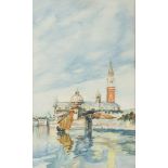 PAINTER OF EARLY 20TH CENTURY BASILICA OF SAINT MARK VIEW OF VENICE A pair of water-colors on paper,
