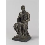 ITALIAN SCULPTOR, LATE 19TH CENTURY MOSES Burnished bronze patina, cm. 45 x 20 x 20 Signature '