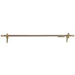 CURTAINS HOLDER, ELEMENTS OF 18TH CENTURY with wooden baton, uppercuts in gilded bronze and chiseled