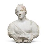 ITALIAN SCULPTOR, 16TH CENTURY WOMAN'S BUST Sculpture white marble, cm. 67 x 60 x 35 Defects