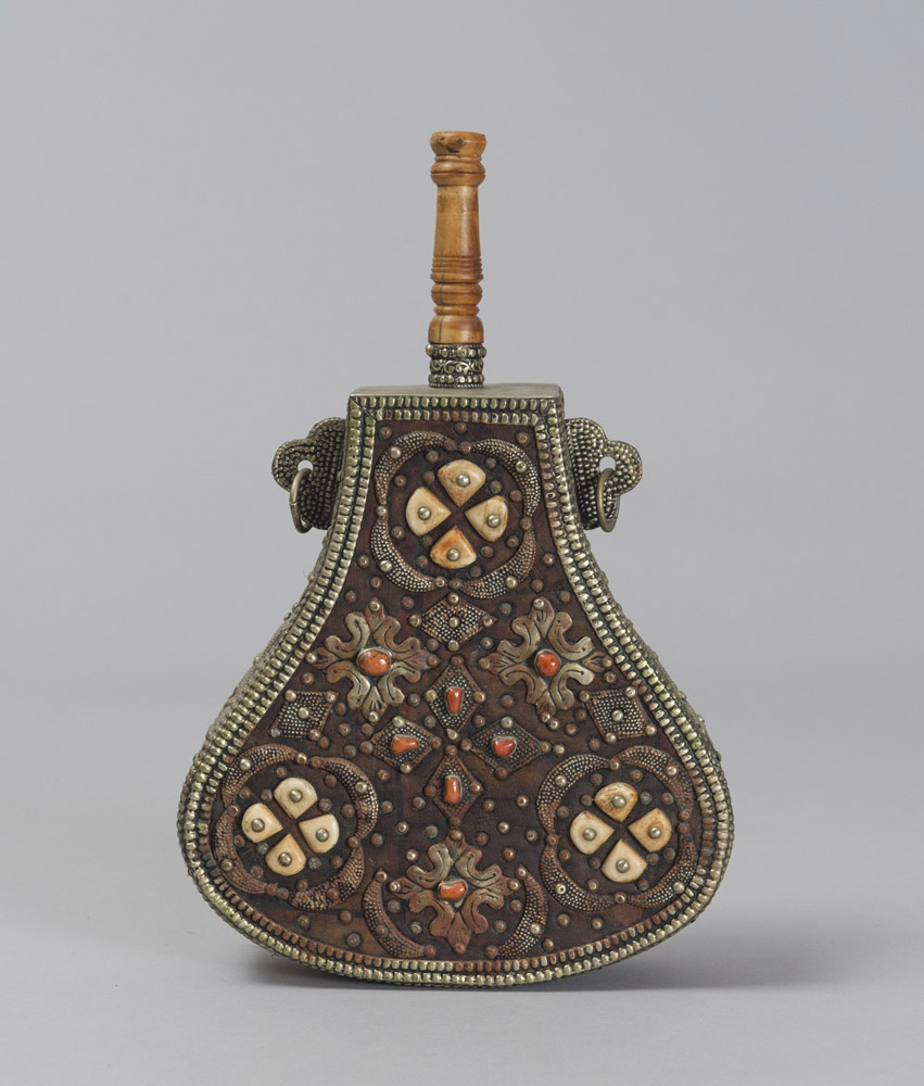 ARAB GUNPOWDER CONTAINER, FIRST HALF 20TH CENTURY