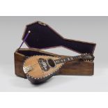 NEAPOLITAN MANDOLIN, EARLY 20TH CENTURY with box in rosewood and violet and plain ebony in maple,