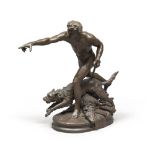 LOUIS AUGUST HIOLIN (Septmonts 1846 - Silly-she-Poterie 1910) WARNING Sculpture in burnished bronze,