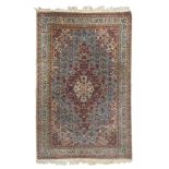 PERSIAN YOZAN CARPET, MID 20TH CENTURY to great central medallion to red fund and white and