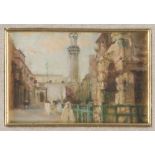 PAINTER OF EARLY 20TH CENTURY VIEW OF ARABIC CITY Oil on panel, cm. 9 x 14 Framed PITTORE INIZI XX