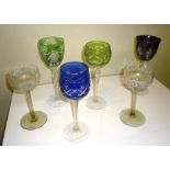 SIX GLASSES IN CRYSTAL, 20TH CENTURY h. maximum cm. 21. SEI BICCHIERI IN CRISTALLO, XX SECOLO di