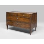 ROSEWOOD CHEST OF DRAWERS, PROBABLY EMILIA EARLY 19TH CENTURY