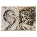 GIORGIO DE CHIRICO (Volos 1888 - Roma 1978) Il profeta Giona e Dio (dettagli da Michelangelo)
