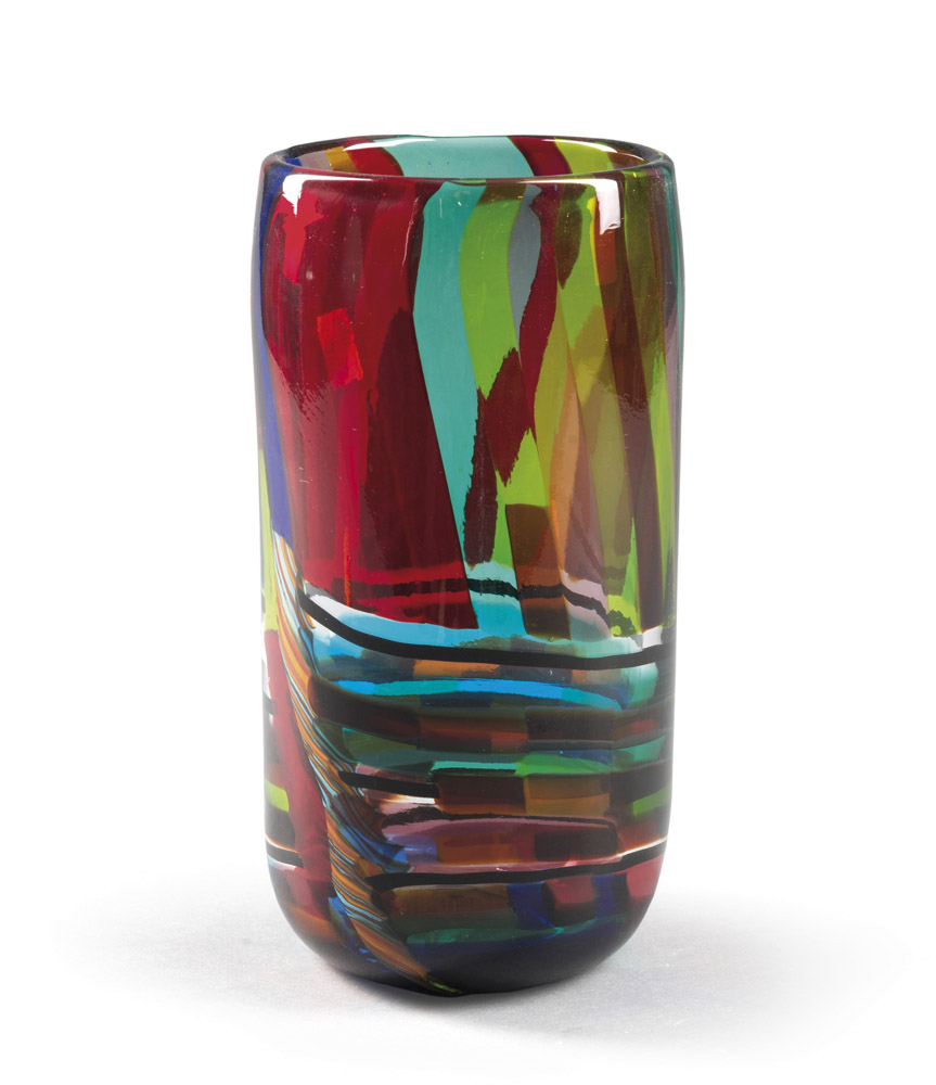 AFRO CELOTTO (Venezia 1963) Vaso in vetro di Murano