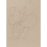 MARINO MARINI (Pistoia 1901- Viareggio 1980) Uomo a cavallo, 1945 Cavallo, 1951