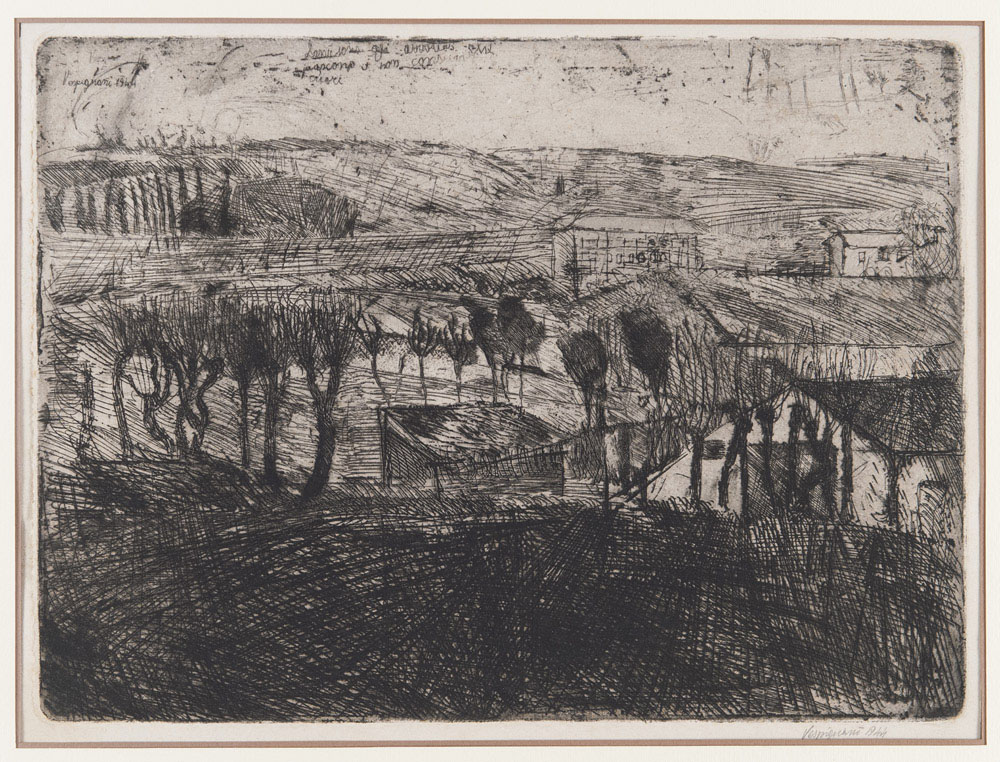 RENZO VESPIGNANI (Roma 1924 - 2001) Paesaggio, 1944