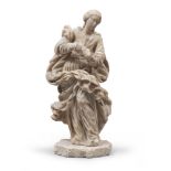 ALABASTER SCULPTURE, SOUTH ITALY WORKSHOP OF TIPA, 18TH CENTURY depicting Immacolata Conception,