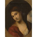 ACTIVE IN ROME PAINTER, 19TH CENTURY THE SALOMÈ Oil on oval canvas, cm. 58 x 37 FRAME Gilded wood