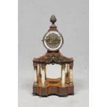 A SPLENDID CLOCK WITH AUTOMATONS, VIENNA EARLY 19TH CENTURY with architectural line in cherry with