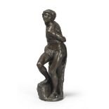 ITALIAN SCULPTOR. LATE 19TH CENTURY PRISONER Bronze sculpture, cm. 42 x 12 x 16 Not signed