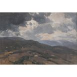 FILIBERTO PETITI (Torino 1845 - Roma 1924) LANDSCAPE Oil on paper, cm. 20 x 28 Signed lower left