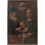 LOMBARD PAINTER, 18TH CENTURY SACRED FAMILY Oil on canvas, cm. 99 x 66 Framed CONDITION Recent