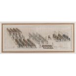 GERMAN ENGRAVER, END 19TH CENTURY CAVALRY, INFANTRYMEN IT IS ARTILLERY CAVALRY IS MUSICAL