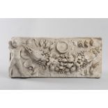 PLASTER HIGH-RELIEF, LATE 19TH CENTURY from classical model, representing garland with child.
