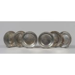SIX SILVER DISHES, 20TH CENTURY