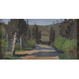 ITALIAN PAINTER, EARLY 20TH CENTURY PATH OF COUNTRY Oil on canvas, cm. 22 x 42 Signed 'Miranto