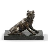 SCULPTOR EARLY 20TH CENTURY MASTIFF Bronze cm. 11 x 14 x 9,5 Not signed Green marble base SCULTORE