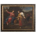 ROMAN PAINTER, LATE 17TH CENTURY CHRIST AND THE SAMARITAN WOMAN AT THE WELL Oil on canvas, cm. 77