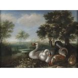 ROELANT SAVERY (Kortrijk 1576 - 1639) PESAGGIO CON POND AND DUCKS