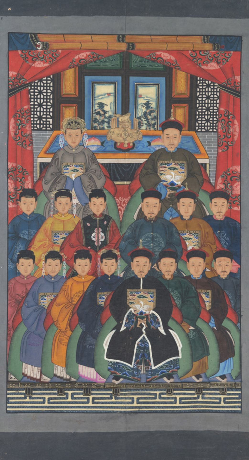 CHINESE SCHOOL 20TH CENTURY PORTRAIT OF CIVIL OFFICERS