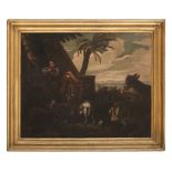 GENOESE PAINTER, SECOND HALF 17TH CENTURY LANDSCAPE WITH RESTING SHEPHERD