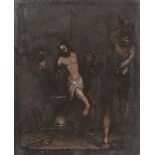 PASQUALE OTTINO, workshop of (Verona 1578 - 1630) CHRIST AT THE COLUMN Oil on blackboard, cm. 29 x